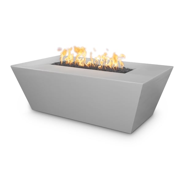 The Outdoor Plus 60 Rectangular Angelus Fire Pit - GFRC Concrete - Natural Gray - Match Lit - Liquid Propane OPT-AGLGF60-NGY-LP - main